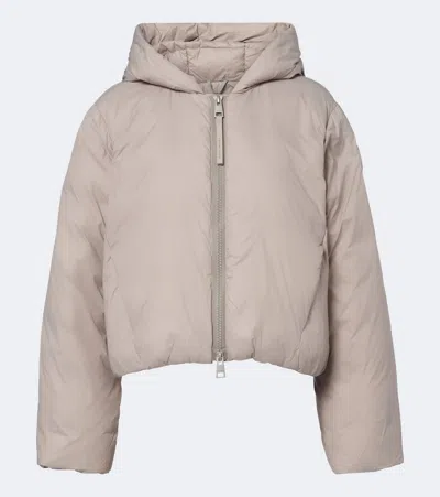Canada Goose Packable Hooded Jacket Featuring Zip Pockets In Gray