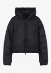 Canada Goose Cropped Puffer Jacket With Concealed Zipper In Black