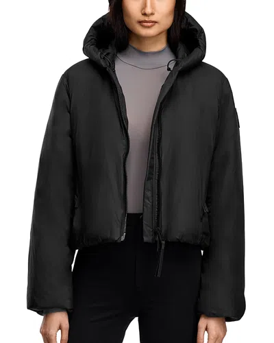 Canada Goose Elba Convertible Hooded Down Jacket In Black