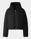 Canada Goose Elba Hooded Down Puffer Jacket In Black