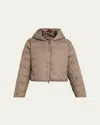 Canada Goose Elba Hooded Down Puffer Jacket In Brown