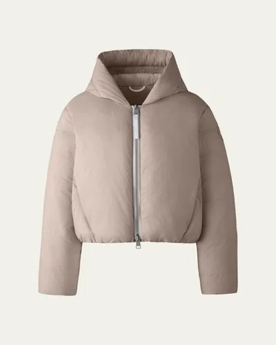 Canada Goose Elba Hooded Down Puffer Jacket In Gray