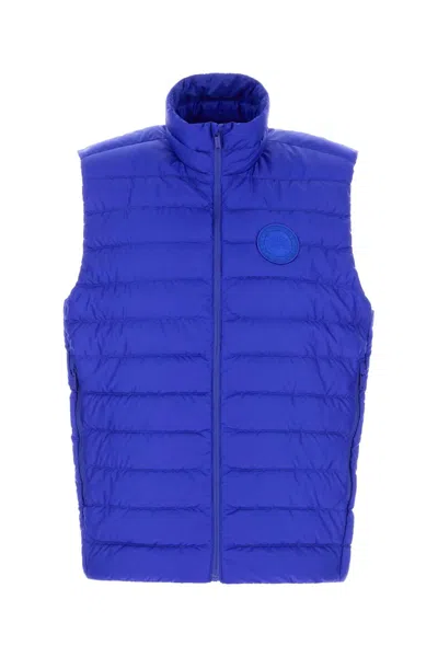 Canada Goose Men Electric Blue Polyester Sleeveless Stratus Down Jacket