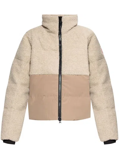 Canada Goose Elora Wool-blend Puffer Jacket In Neutral