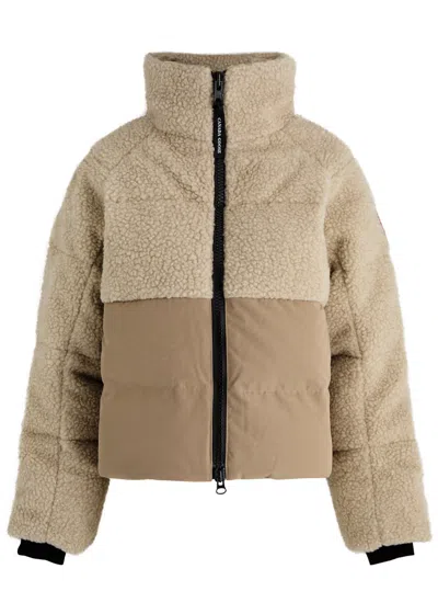 Canada Goose Elora Quilted Shell And Fleece Jacket In Tan