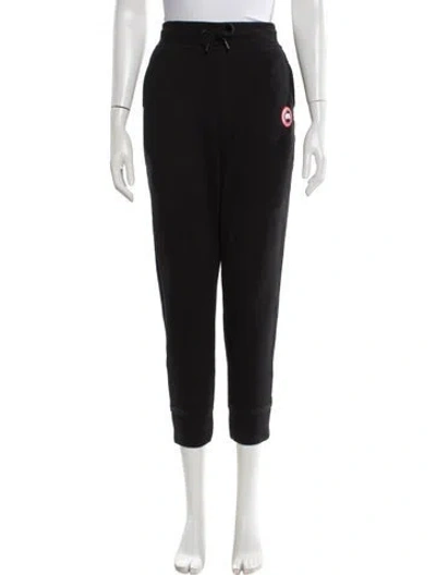 Pre-owned Canada Goose Embroidered Accent Sweatpants In Black