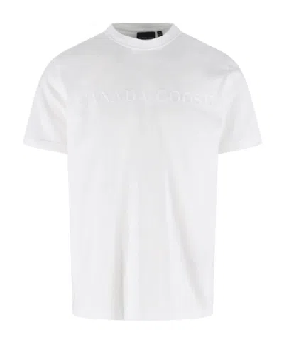 Canada Goose Embroidered Logo T-shirt In White