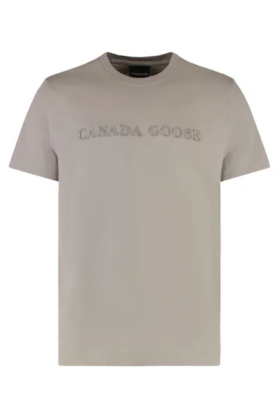 Canada Goose Emersen Cotton Crew-neck T-shirt In Neutral