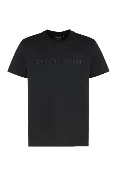 CANADA GOOSE CANADA GOOSE EMERSEN CREW NECK T-SHIRT WITH EMBROIDERY