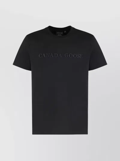 CANADA GOOSE EMERSEN EMBROIDERED CREW NECK T-SHIRT
