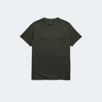 Canada Goose Emersen Embroidered Crewneck T-shirt In Green