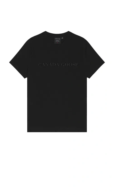 Canada Goose Big Chest Mini Embroidered T-shirt For Men In Black