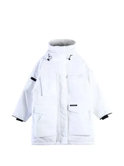 Canada Goose Erie Hooded Multi-pocket Coat In White