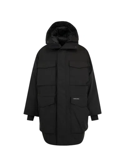Canada Goose Erie Hooded Parka In Black