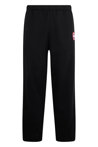 Canada Goose Essential Loose Fit Cotton Joggers For Men In Black