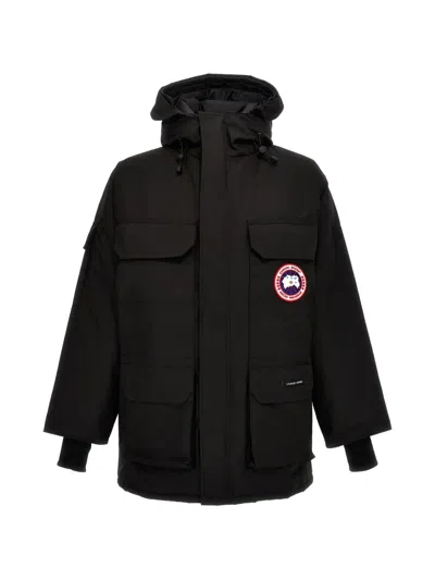 Canada Goose Expedition Hooded Parka Coat In Black
