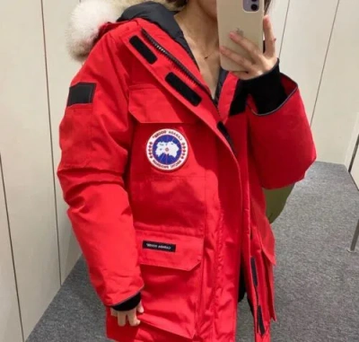 Pre-owned Canada Goose Expedition Parka Neu (ausstellungsstück, Outlet) In Rot