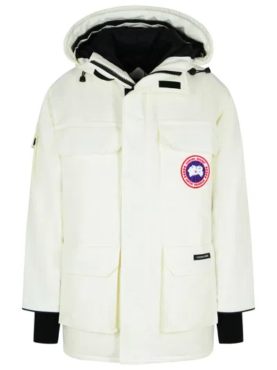 Canada Goose Expedition White Cotton Blend Parka