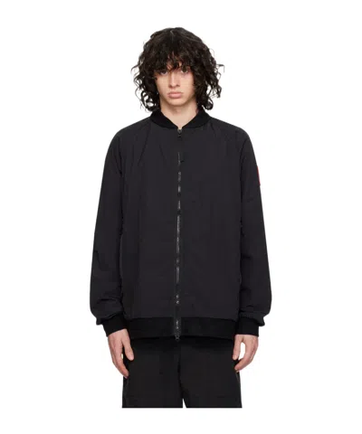 Canada Goose Fabe Zipper Casual Jacket In Black
