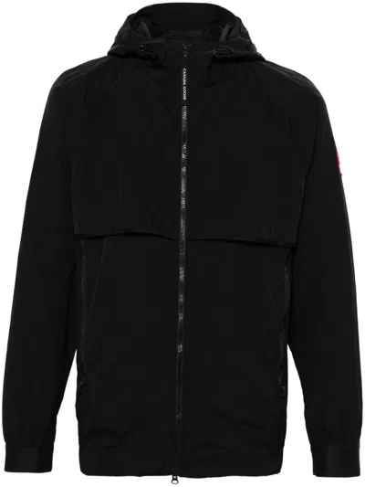 Canada Goose New Faber Wind Hooded Jacket In Black