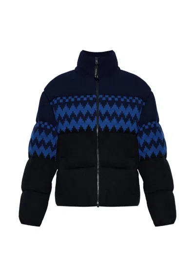 Canada Goose Fallon Chevron-knit Jacket In Blue