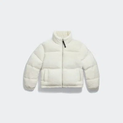 Canada Goose Fallon Fleece Puffer Jacket In White