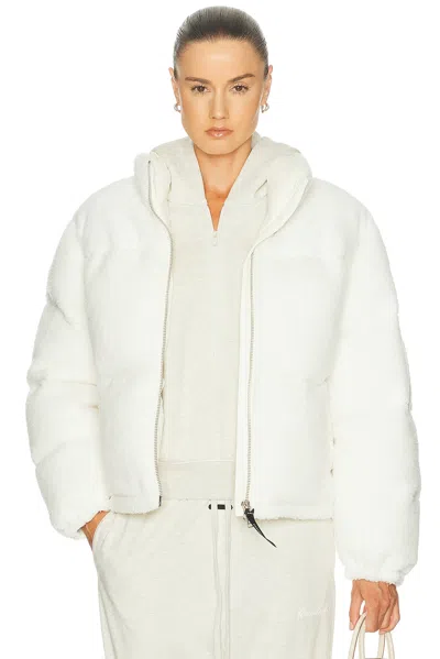 Canada Goose Fallon Puffer Fleece Jacket In White