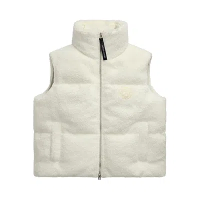 Pre-owned Canada Goose Fallon Puffer Fleece Vest 'bone/os' | Tan | Women's Size L