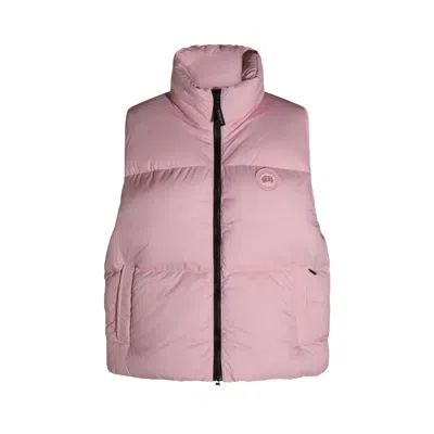 Pre-owned Canada Goose Fallon Puffer Vest 'rose/rose Linnaea' | Tan | Women's Size L