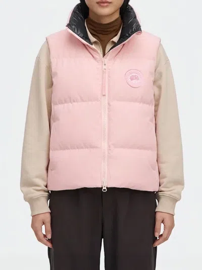 Canada Goose Fallon Quilted Down Gilet In Nylon With Funnel Neck In Pink