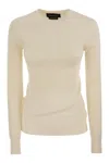 CANADA GOOSE FASHIONABLE WOMEN'S WOOL JUMPER WITH CREW NECK IN IVORY