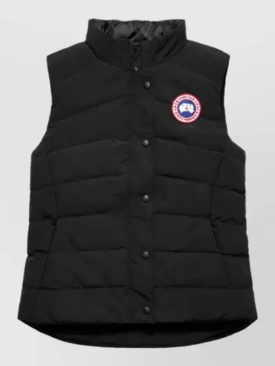 Canada Goose Faux Fur Coat In Black