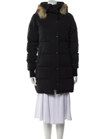 Pre-owned Canada Goose Faux Fur Coat In Blue