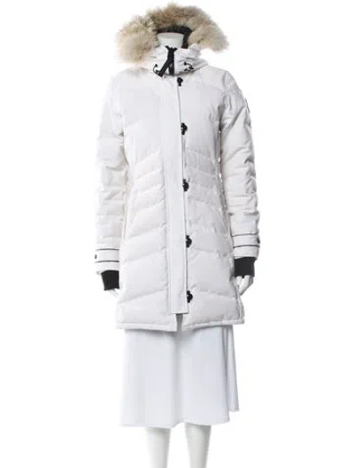 Pre-owned Canada Goose Faux Fur Coat In Blue