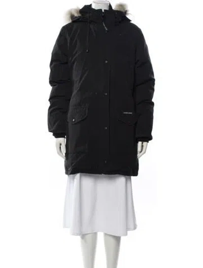 Pre-owned Canada Goose Faux Fur Coat In Gray