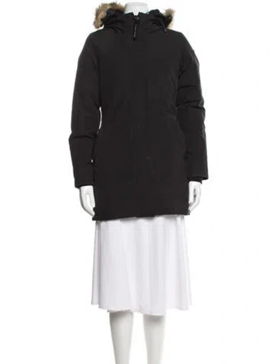 Pre-owned Canada Goose Faux Fur Coat In Gray