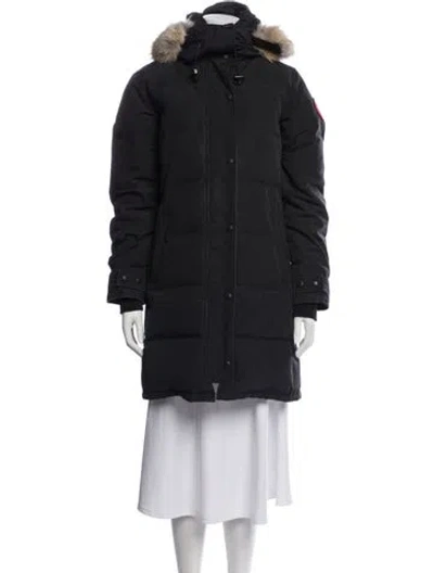 Pre-owned Canada Goose Faux Fur Coat In Gray