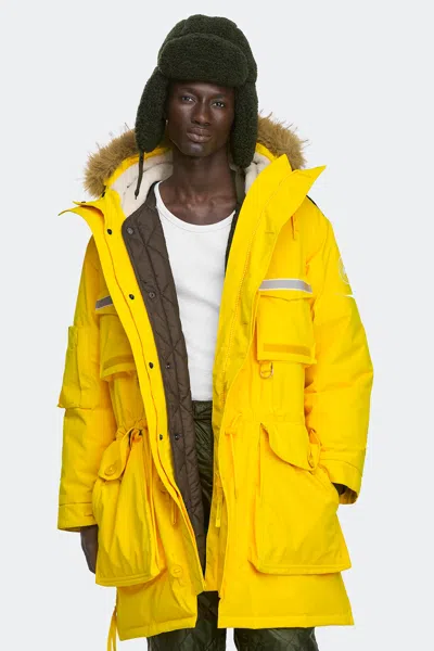 Canada Goose Ferron Parka Mit Kunstpelz In Yellow