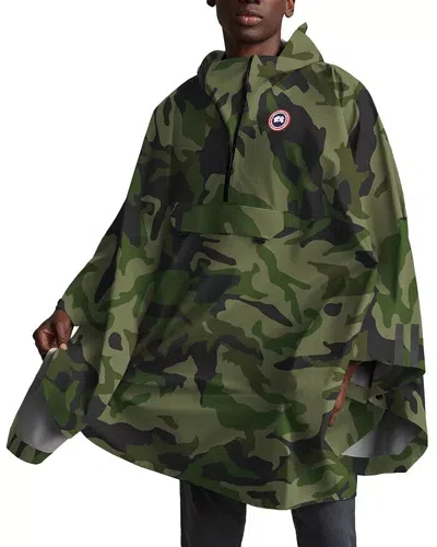 Pre-owned Canada Goose Field Hooded Poncho Packable Outdoor Waterproof Camouflage Unisex In Multicolor