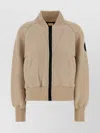 Canada Goose Beige Wool Blend Sierra Fleece Bomber Jacket In Gray