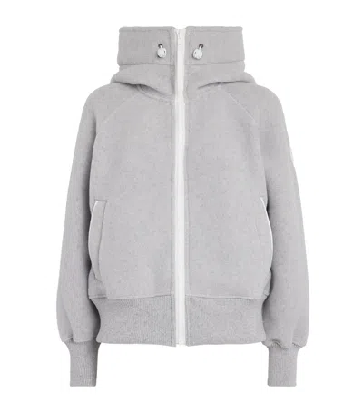 Canada Goose Cropped Textured Jacket In White