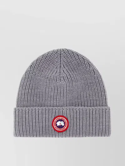 Canada Goose Foldable Knitted Ribbed Turn-up Brim Hat