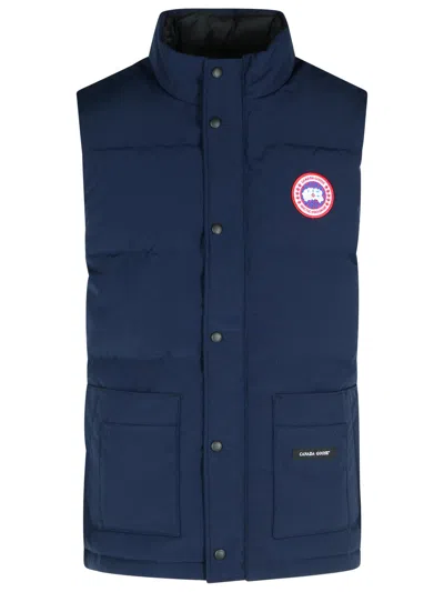 CANADA GOOSE CANADA GOOSE 'FREESTYLE' BLUE COTTON BLEND VEST MEN