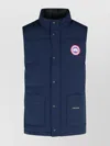 Canada Goose Charcoal Polyester Blend Freestyle Sleeveless Down Jacket In Blue