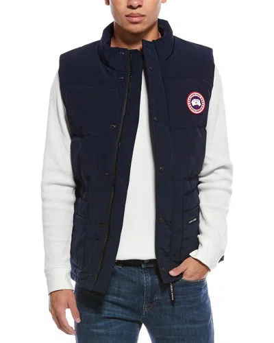 Canada Goose Mens Atlantic Navy Freestyle Sleeveless Shell-down Gilet In Blue