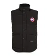 Canada Goose Charcoal Polyester Blend Freestyle Sleeveless Down Jacket In Black