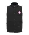 Canada Goose Charcoal Polyester Blend Freestyle Sleeveless Down Jacket In Black
