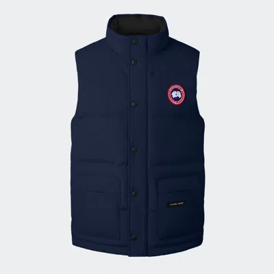 Canada Goose Mens Atlantic Navy Freestyle Sleeveless Shell-down Gilet In Blue
