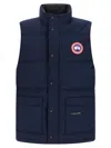 Canada Goose Charcoal Polyester Blend Freestyle Sleeveless Down Jacket In Blue