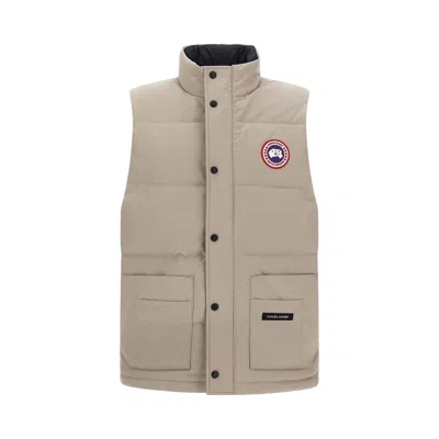 Pre-owned Canada Goose Freestyle Crew Vest 'limestone' | Cream | Men's Size Xl In White